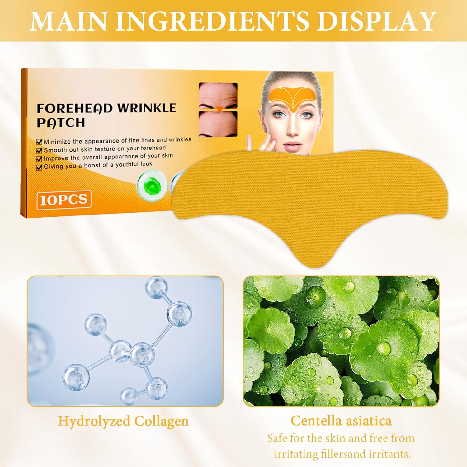 Parches para eliminar arrugas faciales 10 pcs